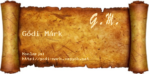 Gódi Márk névjegykártya