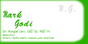 mark godi business card